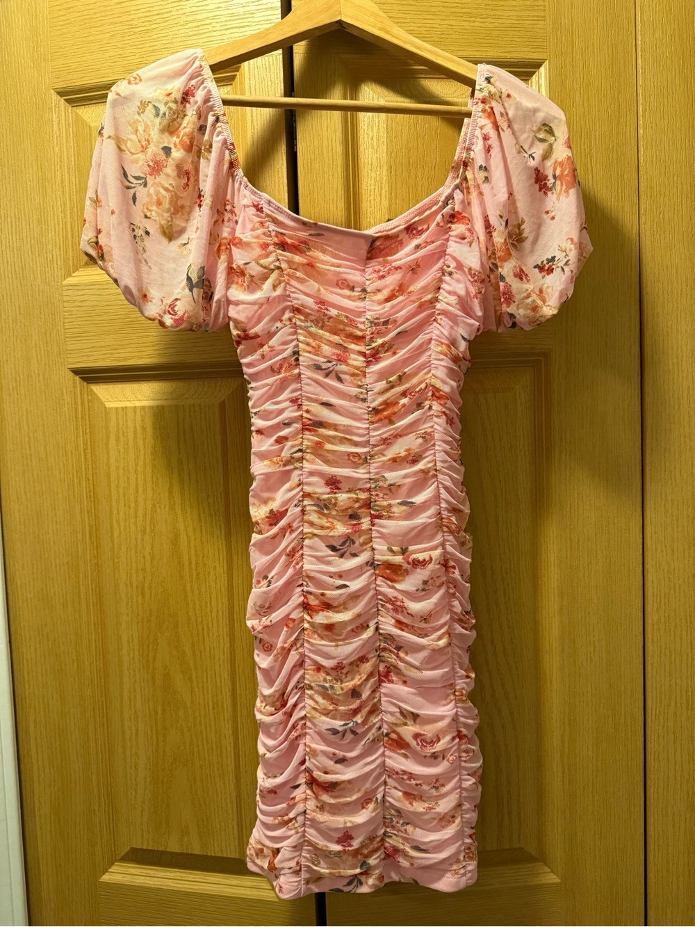 As U Wish Pink Floral Dress SZ  Small
